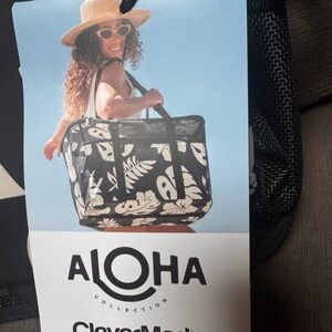 ALOHA Collection Tropical Black and White Tote